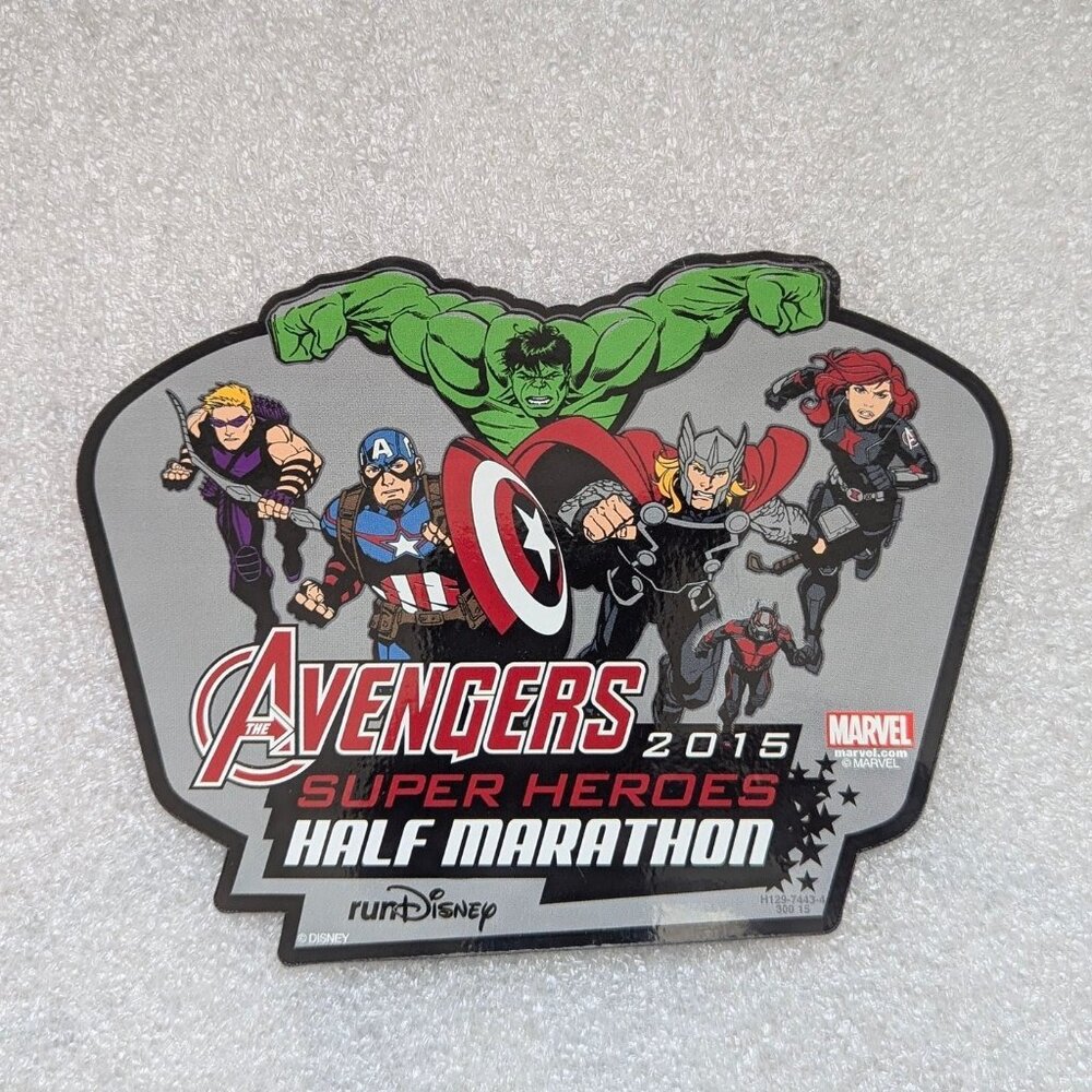Avengers Super Heroes Half Marathon Refrigerator / Car Magnet Hulk Capt America